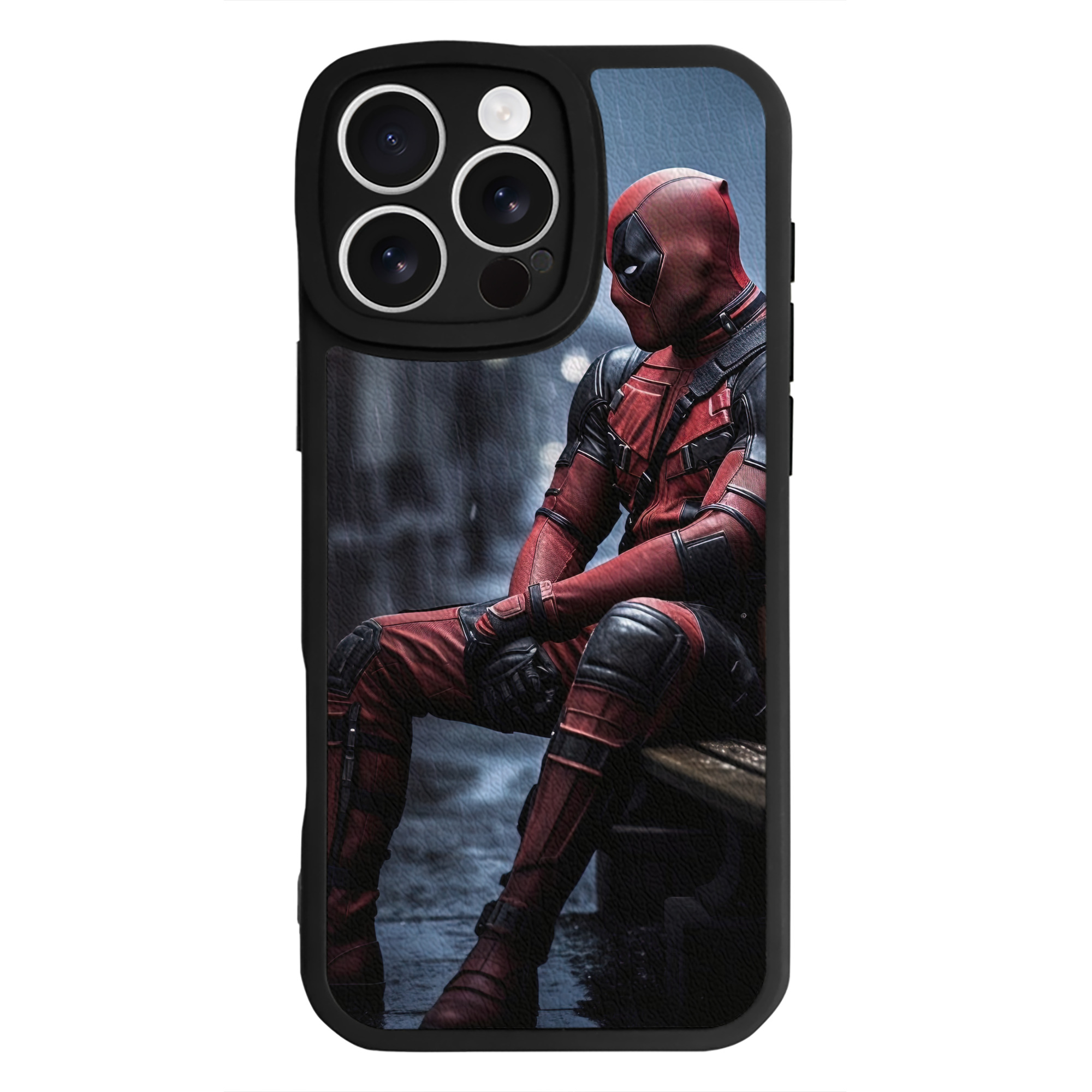 （画像用） Deadpool デッドプール 【iPhone 16シリーズ対応】シリコンスマホケース（レザー調） 材質：シリコン